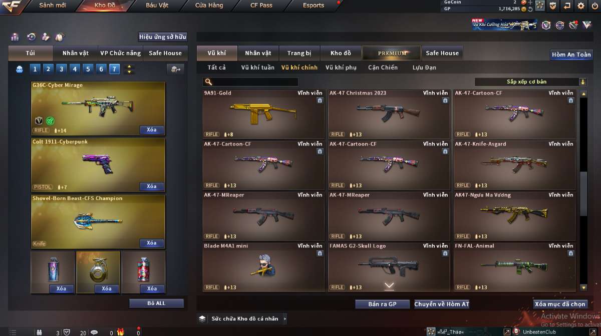 shop acc cf uy tin gia re